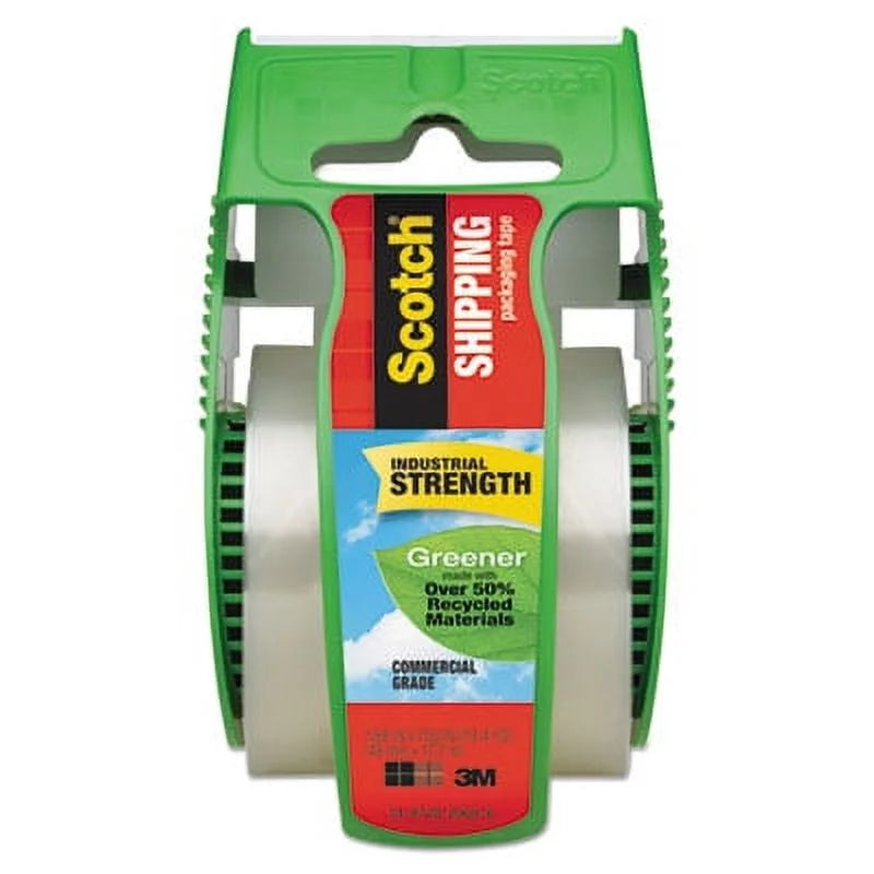 3 Clear (175G) Packaging Commercial 1.5" with 58.33 Dispenser, Core, Grade Greener x PK,Scotch ft, Tape 1.88"