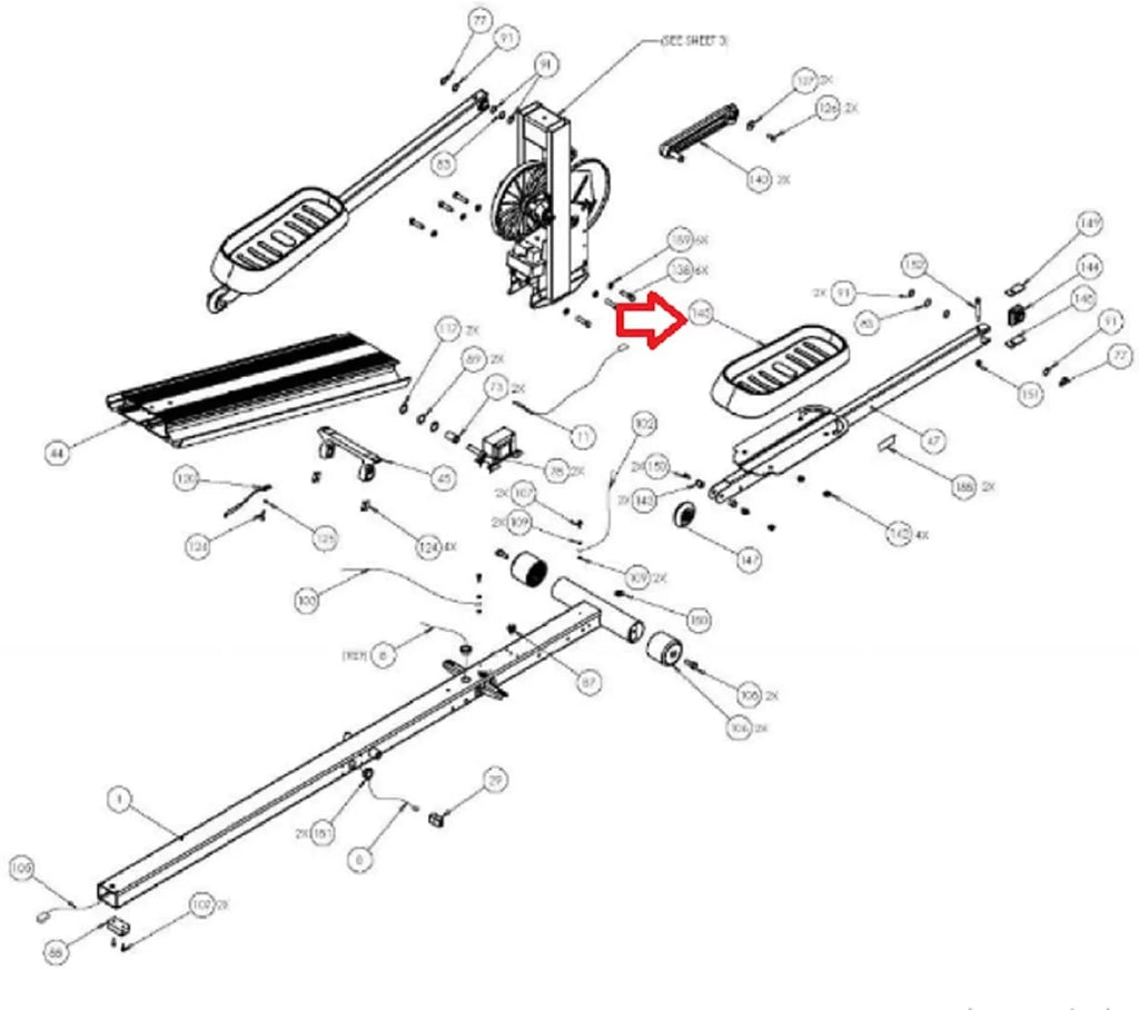 Tape Exchange Hydra EFX Foot Fitness Works Elliptical Pad W Kit 5.37 Pedal Precor ppp000000057055102