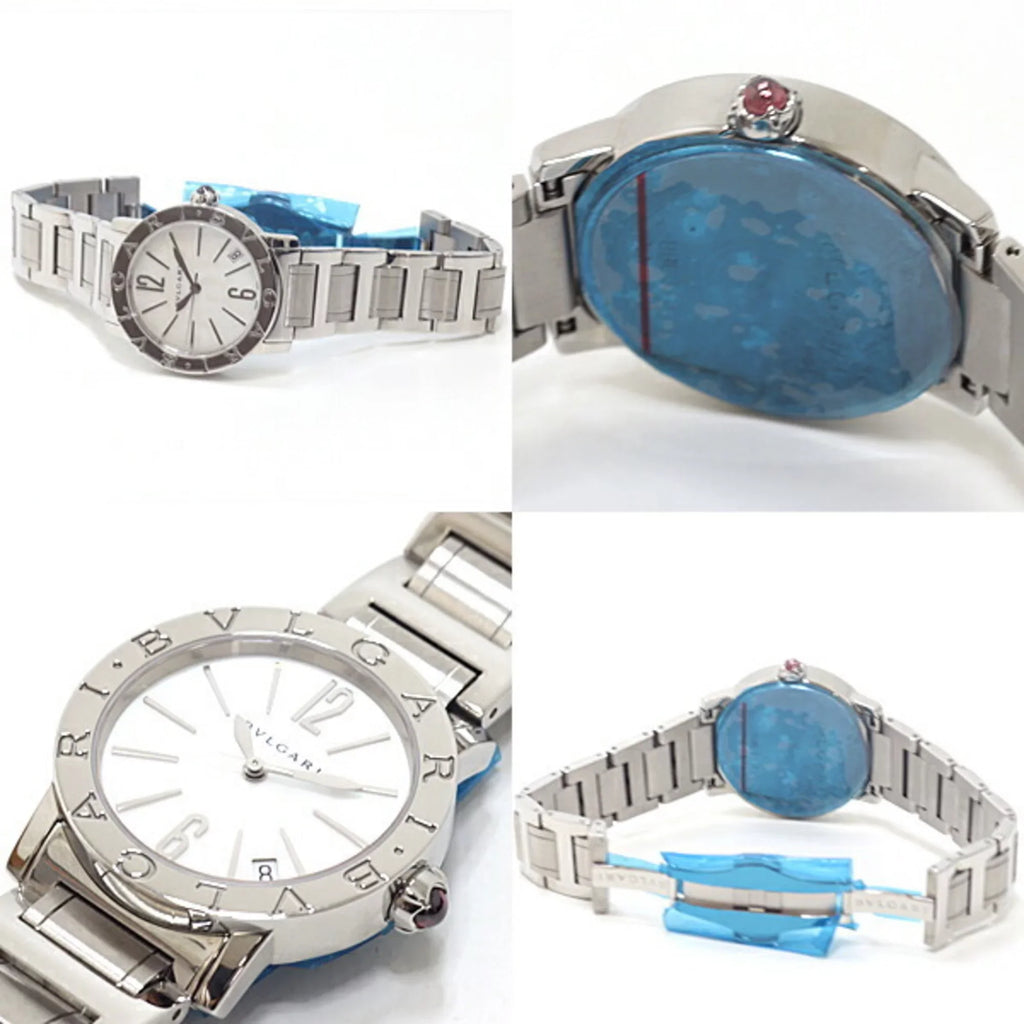BBL33WSSD Pre-Owned White Automatic Dial BVLGARI Boys Shell Bulgari New) Watch (Like Winding
