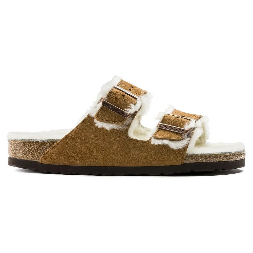'- Mink Unisex Shearling BIRKENSTOCK Suede/Natural Shearling 1001128 Arizona
