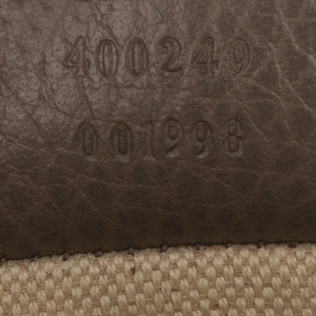 Authenticated Unisex Shoulder Calf Pre-Owned Gray Bag Dionysus Small Leather (Good)