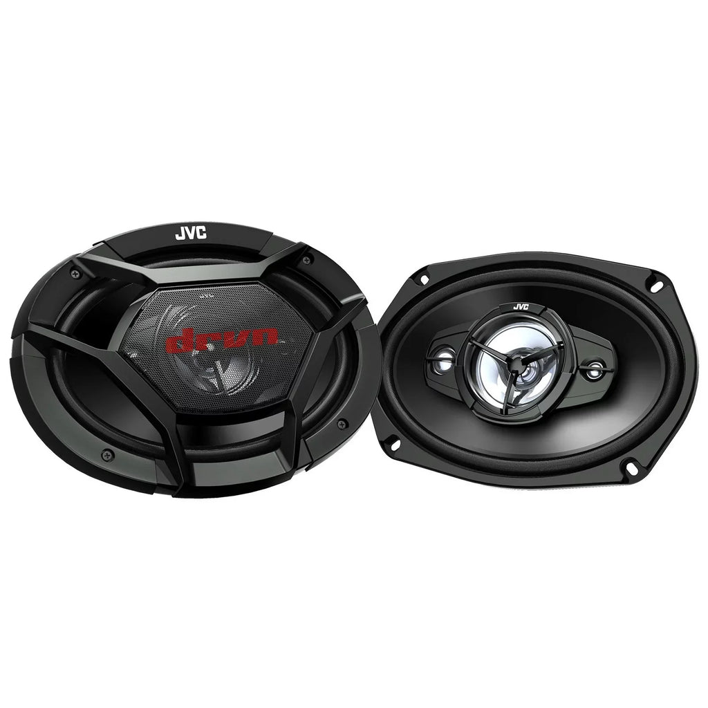 Wire Power Dual 4-Way CD/DVD Speaker 6x9" JVC Watt Speakers Coaxial Upgrade Receiver Bundle Player with Combo Peak USB AM/FM and DIN 16G 2x Double Car Audio Bluetooth Radio Factory 550 Car KW-V960BW