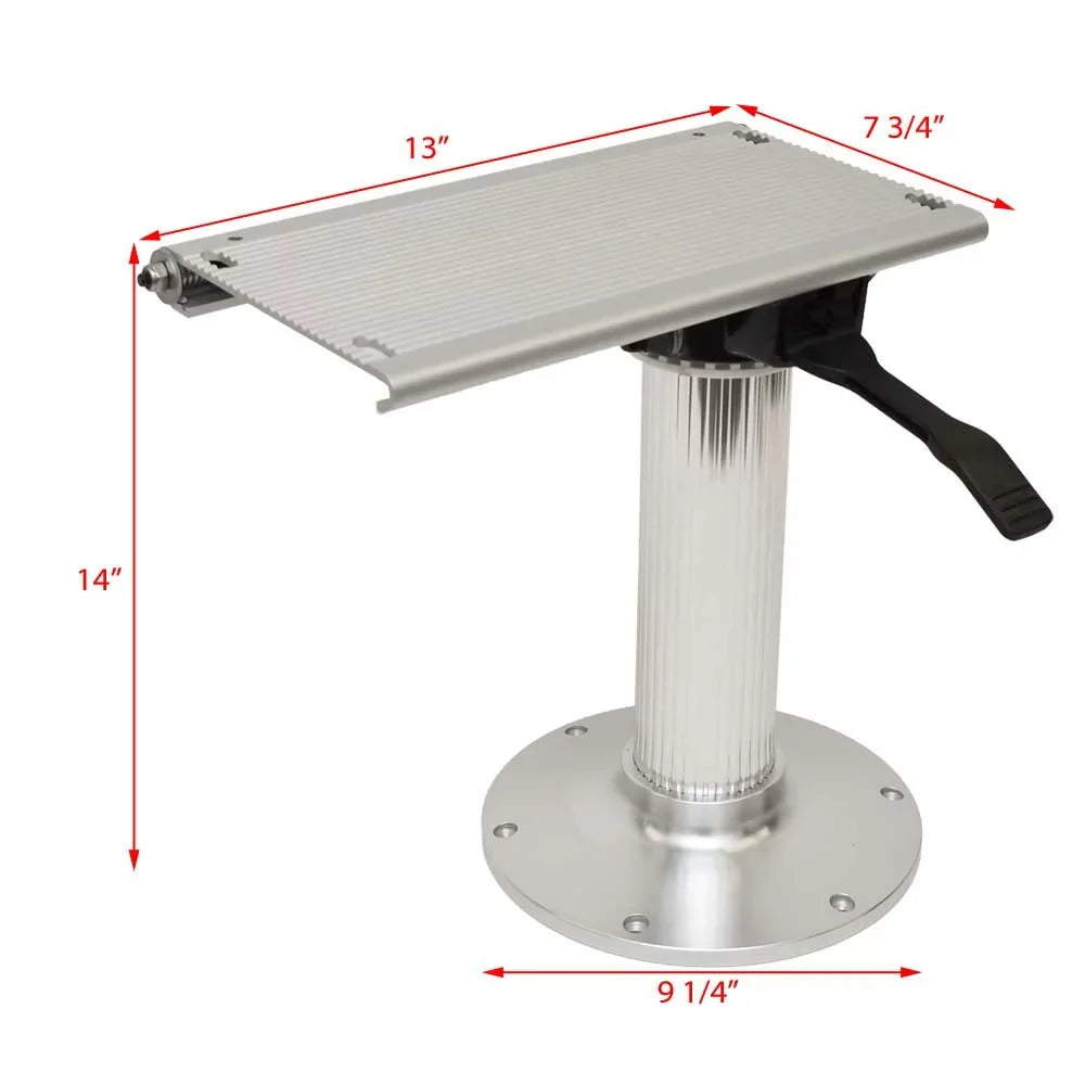 Swivel Garelick Pedestal Aluminum Slide Seat Polished Boat 14 | Inch