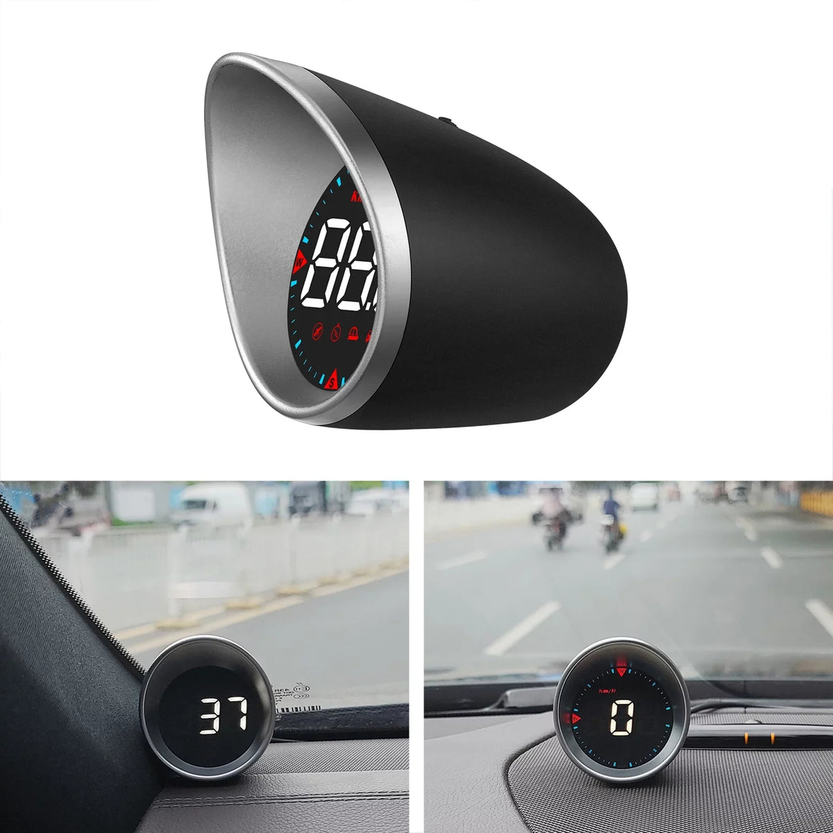 Display and Speedometer Compass Fatigue Mileage, Car Head-up Driving Display Angle, Alarm Overspeed Car Alarm Digital HUD Driving