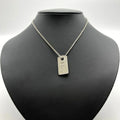 Pre-Owned Color Dior Christian (Good) IT1TZZH18V36 Silver Women's Rhinestone Necklace Plate