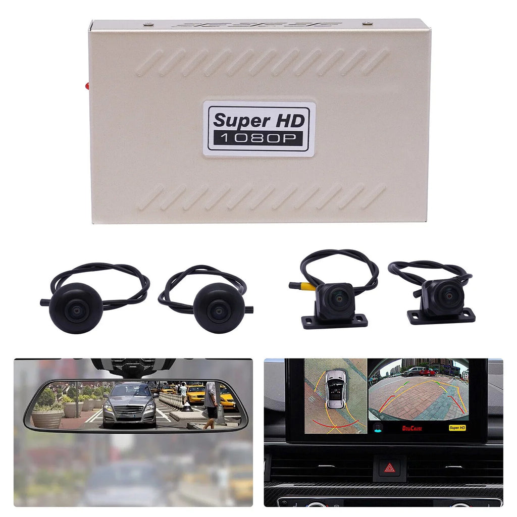 View Cam Dash for View Degree Surround 4-Camera Kit 360 System Rear 1080P Recording Bird Cars DVR Miumaeov Car
