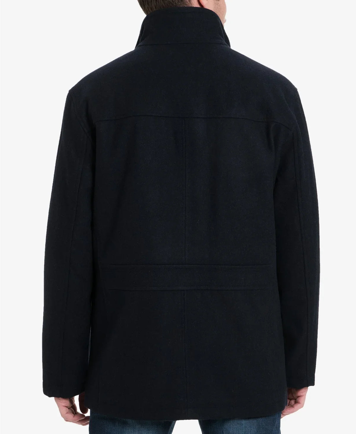 Button London Wool Coat, Fog Blend Front Men's XX-Large Car Charcoal,