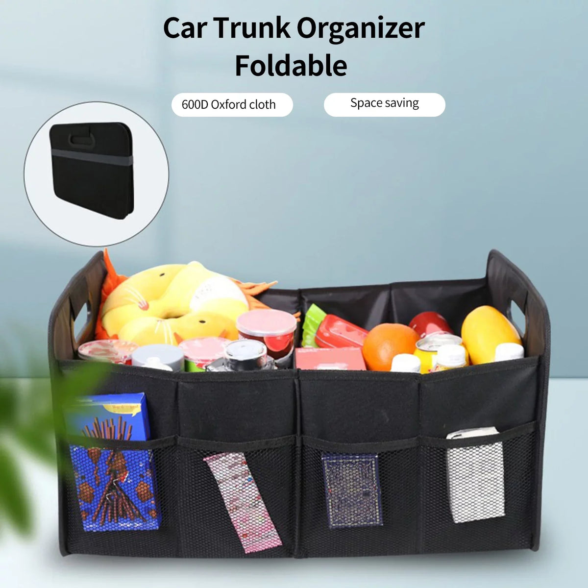 Cloth Car Trunk Folding Cargo Automotive Car Organizer Storage Box Trunk Oxford Organizer 55L Box Car Storage moobody