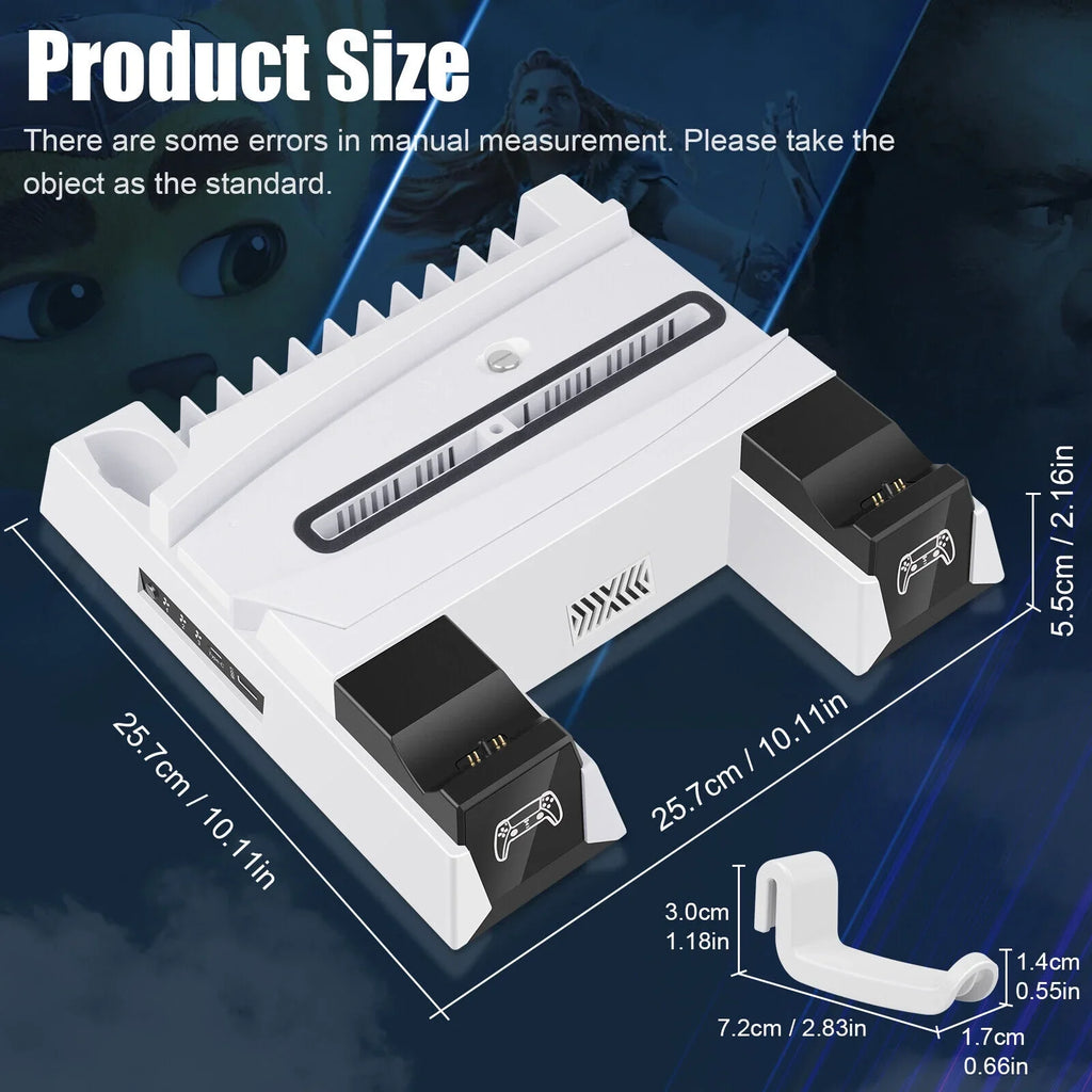 Playstation Station Fan 5 For Charger Controller Stand For Vertical PS5 Cooling