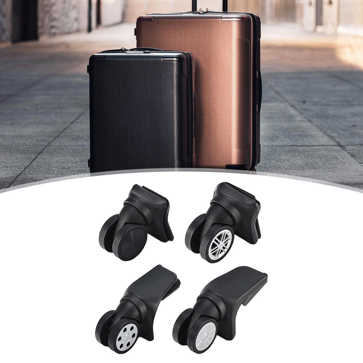 Replacement 4x Trolley Luggage Durable for Case Bags Suitcase Wheels Luggage