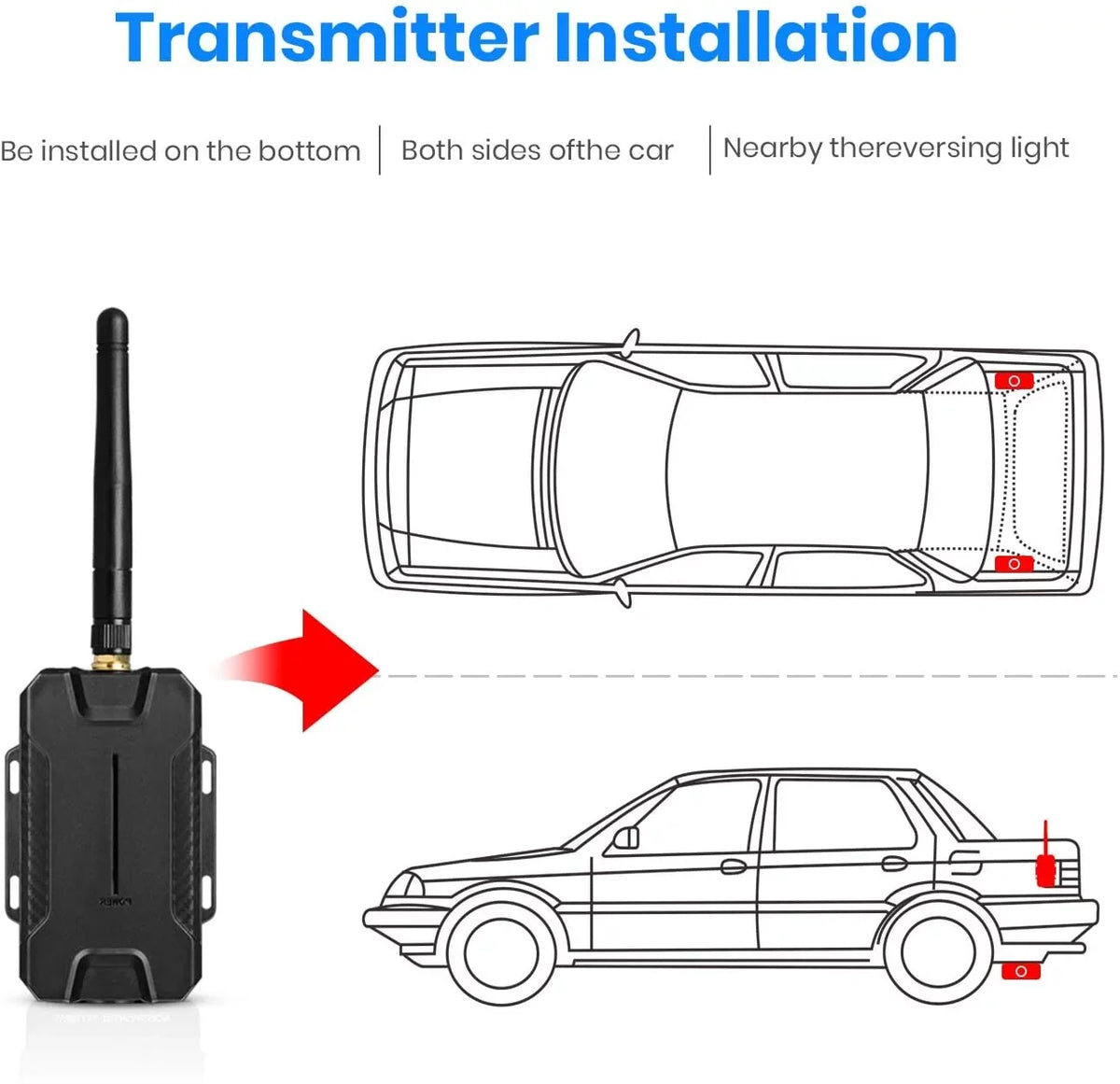 Rear Reversing System Vehicles Backup Trucks, Oem View for Super (T1400U) Car Camera Wireless Backup Look Night for Mirror Vision Camera Camera Auto-Vox