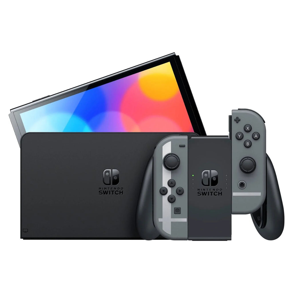 Mytrix OLED Gray Pink Switch & Super Nintendo Accessories Bros. Ultimate Super Sakura Smash Wireless and Controller Triangle Bundle: Membership Console, with Strategy Pro with Bros. Smash