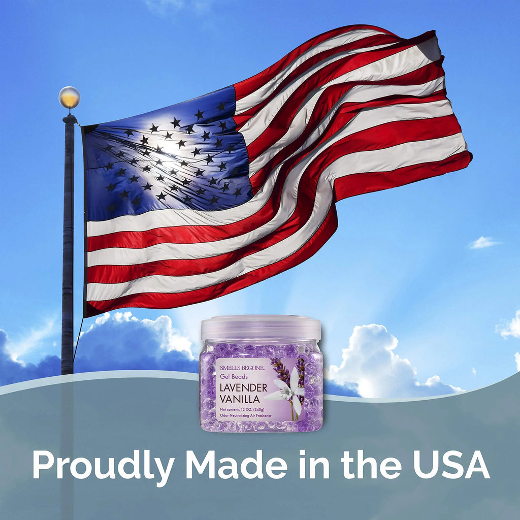 Absorber Lavender Beads BEGONE Scent Odor Gel SMELLS Control Vanilla Air Odor Freshener 12oz 6-Pack