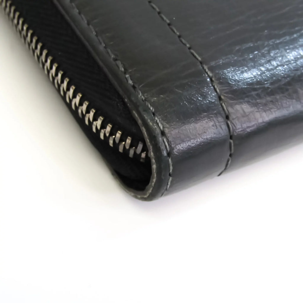 Long Basalt (Good) Wallet Pre-Owned M97026 Zippy Utah Leather Men's Organizer (bi-fold)