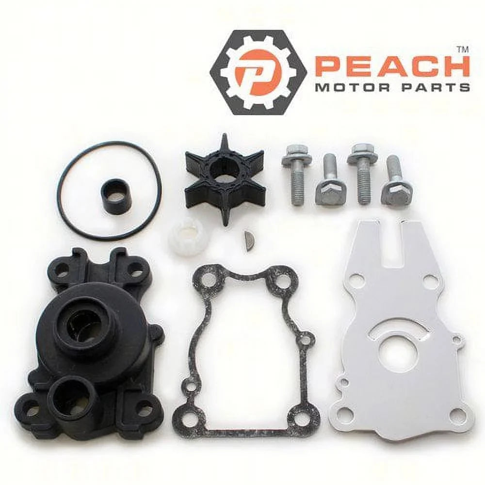 Sierra®: Housing Motor 18-3415 Kit Repair (With Housing); (63D-W0078-01-00, 63D-W0078-00-00) Parts Yamaha®: 63D-44311-00-00, Pump + Fits Kit PM-63D-W0078-01-WH Peach liquid