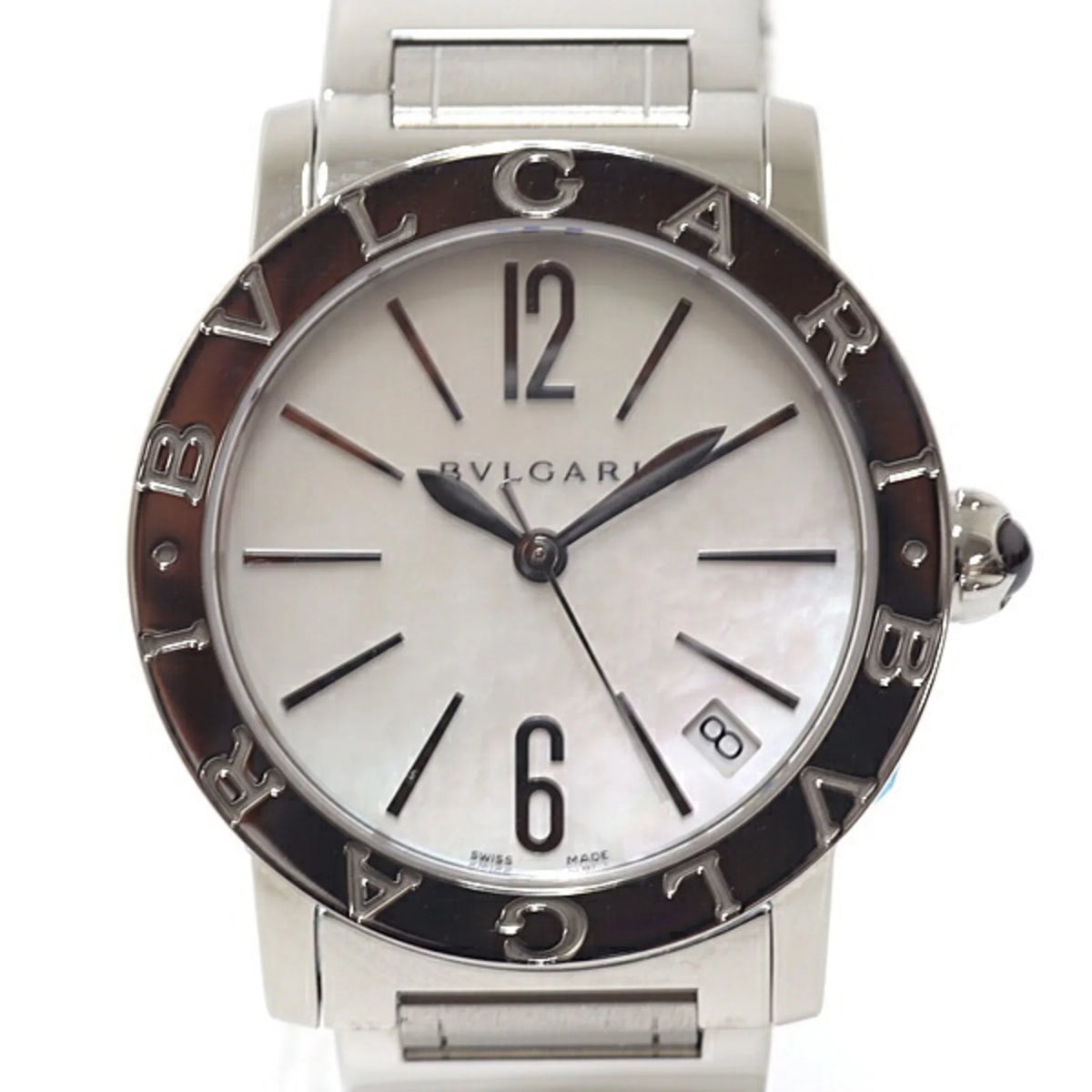 BBL33WSSD Pre-Owned White Automatic Dial BVLGARI Boys Shell Bulgari New) Watch (Like Winding