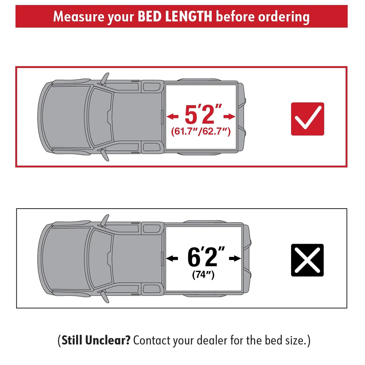 5' with Compatible Tonneau TCF371066 Cover | Soft Truck Ranger Bed (61") | 2019-2024 Tri-fold Bed MaxMate