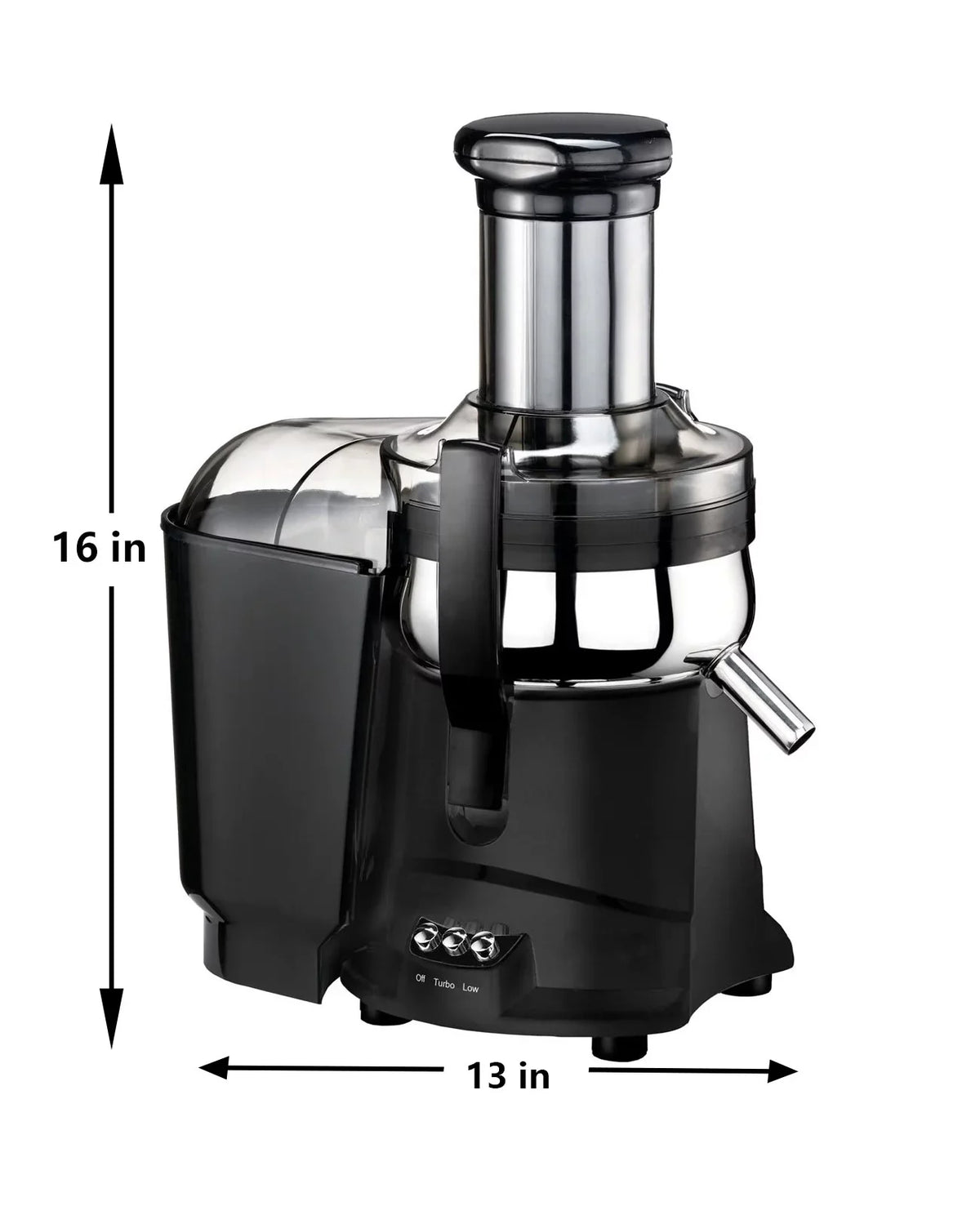 Vegetables & with Hand Juicer (Black) - Juicer Centrifugal Fruits Press Latch Safety for