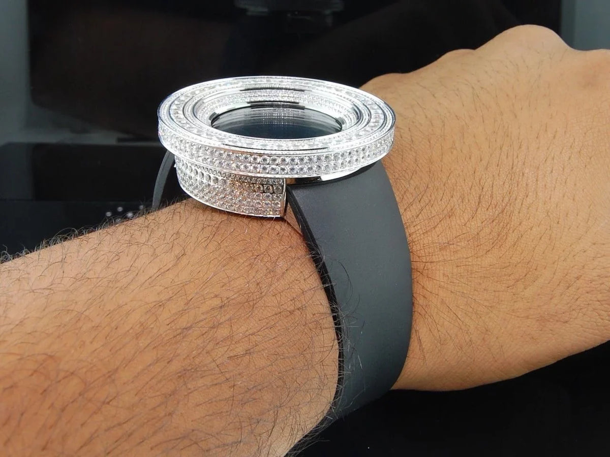 KC JoJino Watch Simulated Mens Diamond White Joe Rodeo ct Techno Custom Com 15