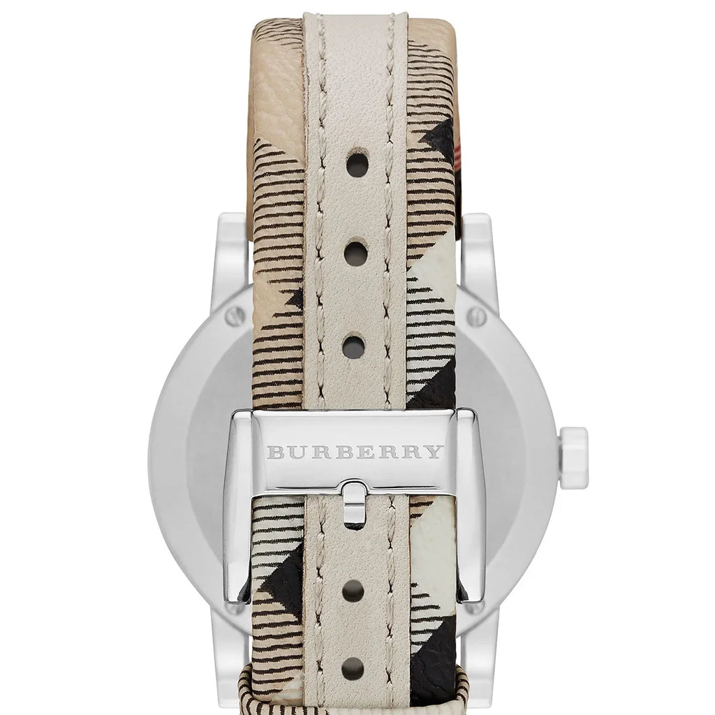 BU9132 Leather 34mm Watch Analog Burberry Quartz Women's Double