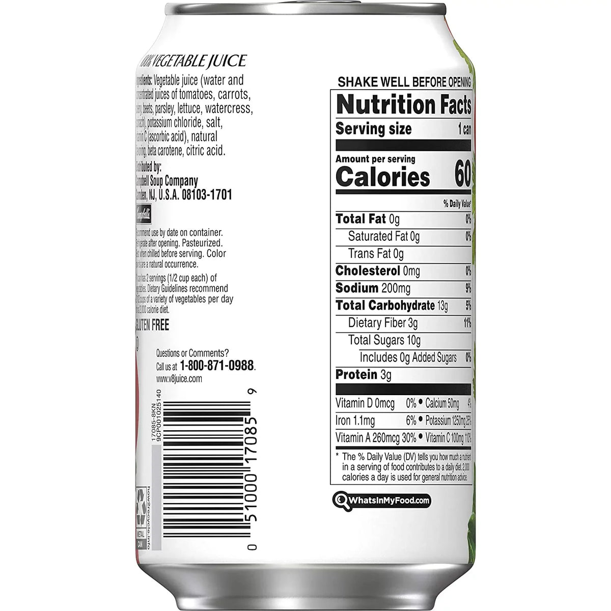 Original 24) (Pack Can Of Low V8 Sodium Juice, Oz. 11.5 Vegetable 100%