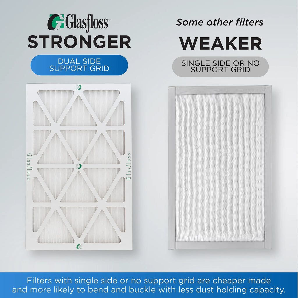 x Glasfloss. 16x25x1 Air MERV x 5 10 Exact Filters by ( 24-1/2 dimension: Pleated 15-1/2 HVAC Quantity ) 7/8