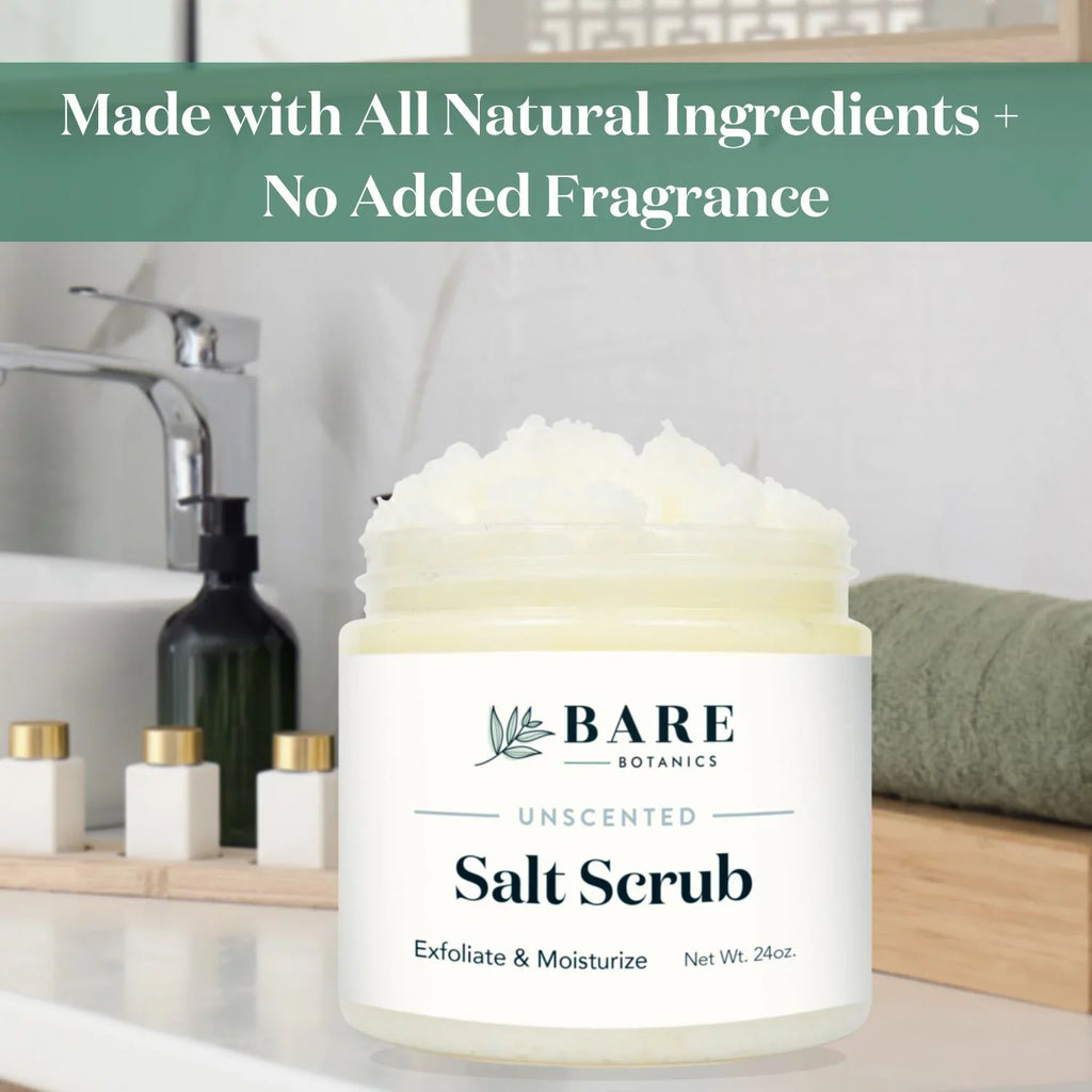 oz Sea Salt Unscented 24 Bare Botanics Body Scrub Scrub