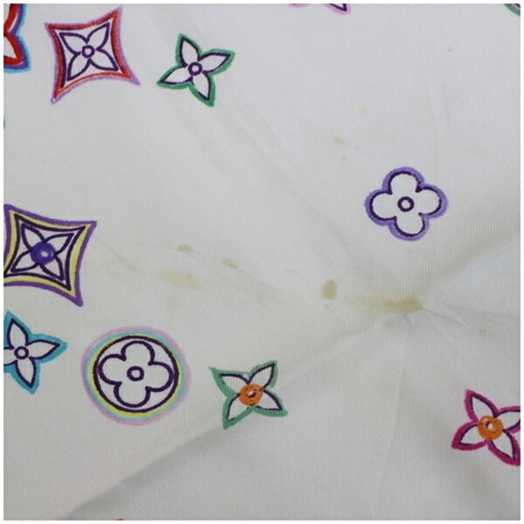 Multicolor Scarf Monogram Muffler Silk (Good) Women's White x Pre-Owned
