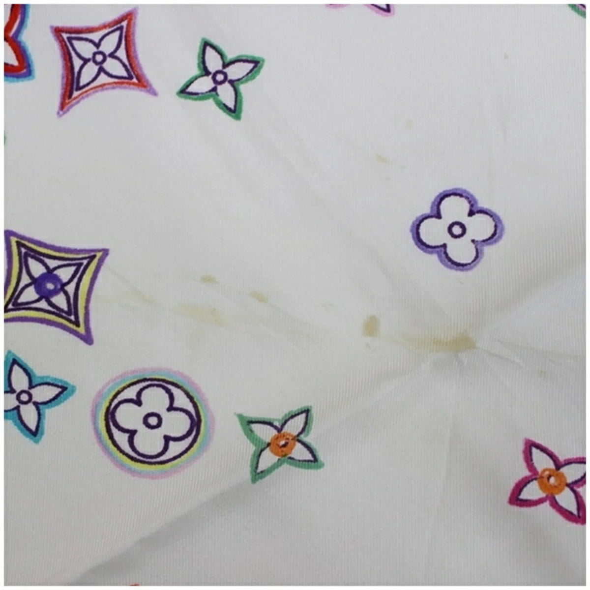 Multicolor Scarf Monogram Muffler Silk (Good) Women's White x Pre-Owned