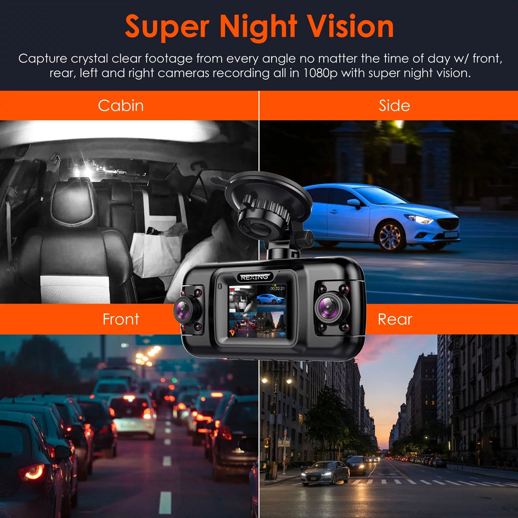 GPS Resolution, and R4 Channel 1080p Rexing Around 4 Dash Cam All Wi-Fi, W/