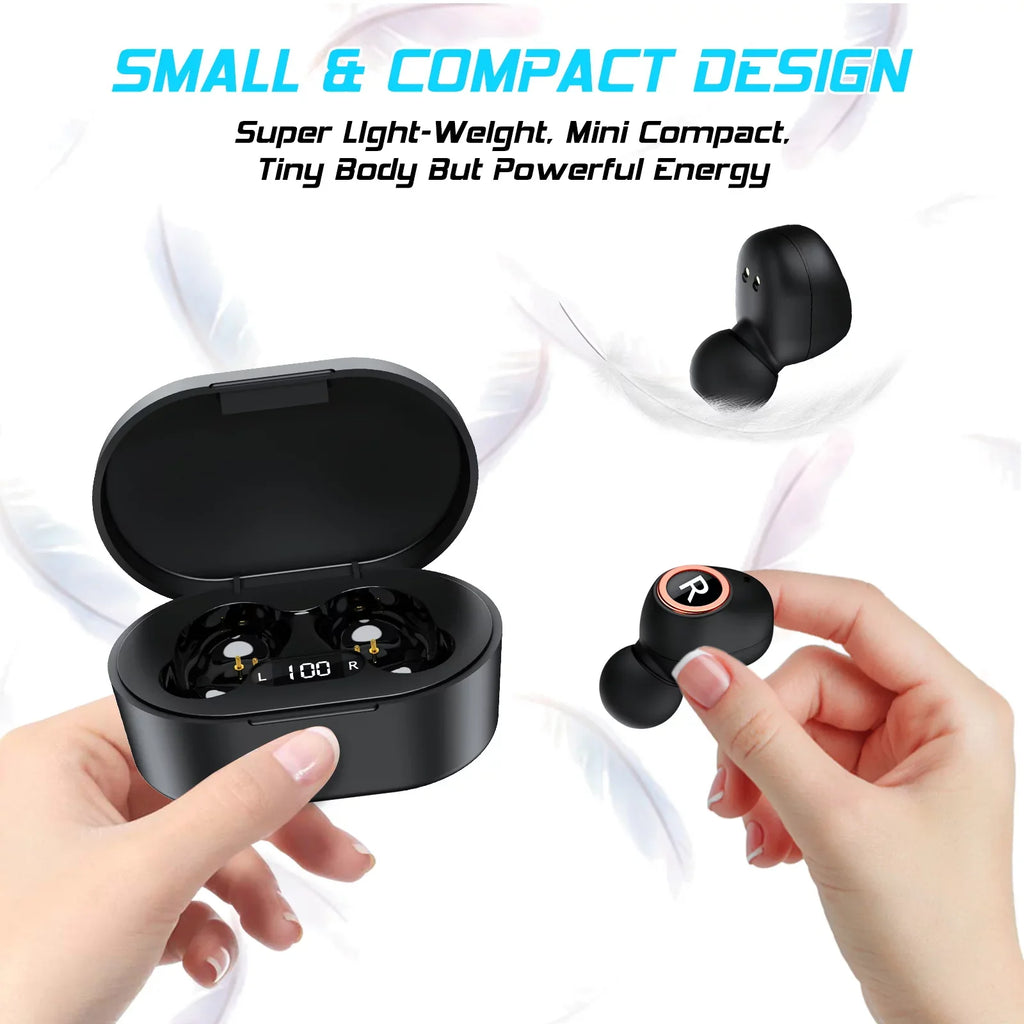 Mic nova Headphones for Sport Case Earphones LED UX923 Display Headset grade Wireless Earbuds 5G Charging 5.0 Sound Bluetooth 6 Digital Built-in Premium