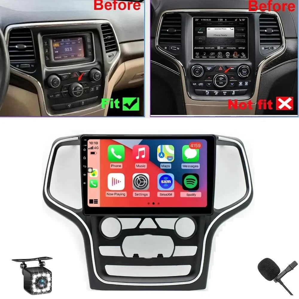 Jeep Carplay 2+32 Cherokee For 2014-2022 Grand GPS 9" Car Stereo Navigation Radio Bluetooth IPS 1280*720 Android