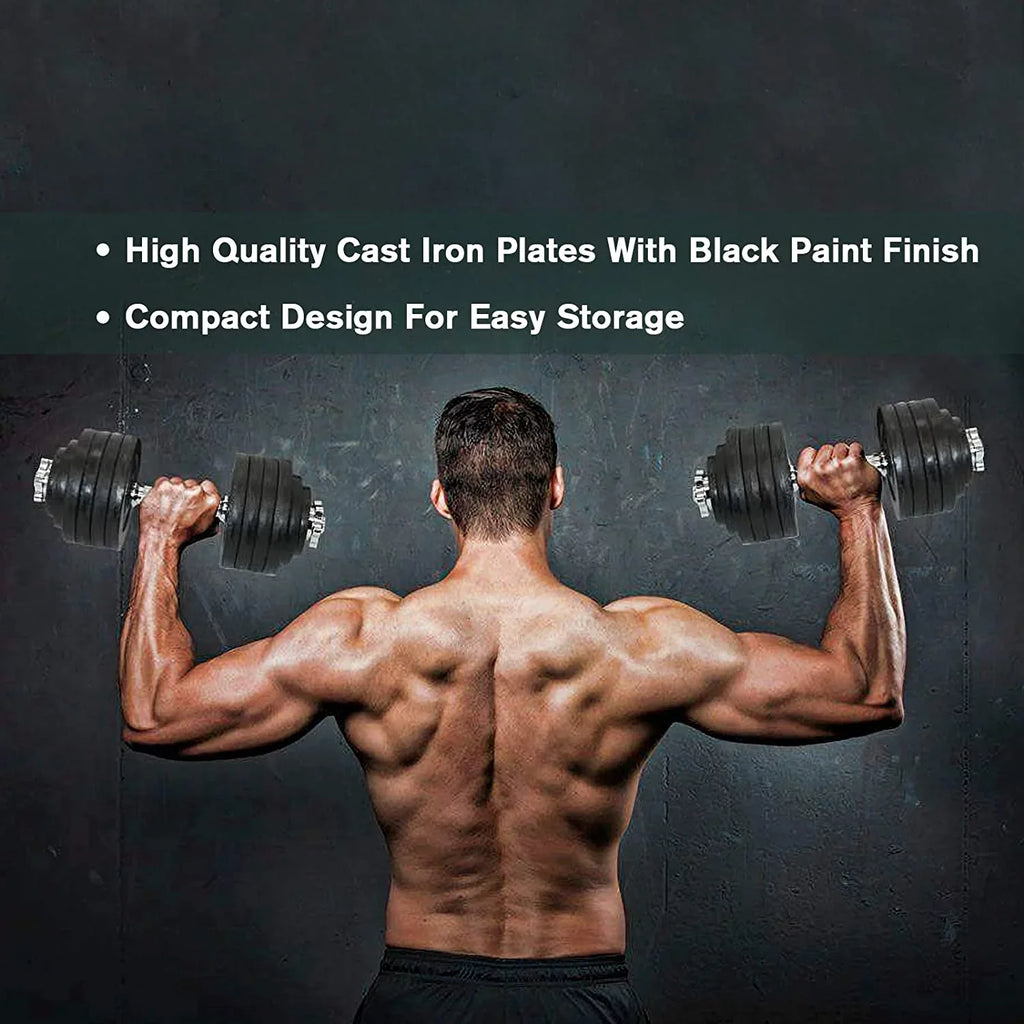 105lbs Adjustable Weight Iron Set Dumbbells Cast