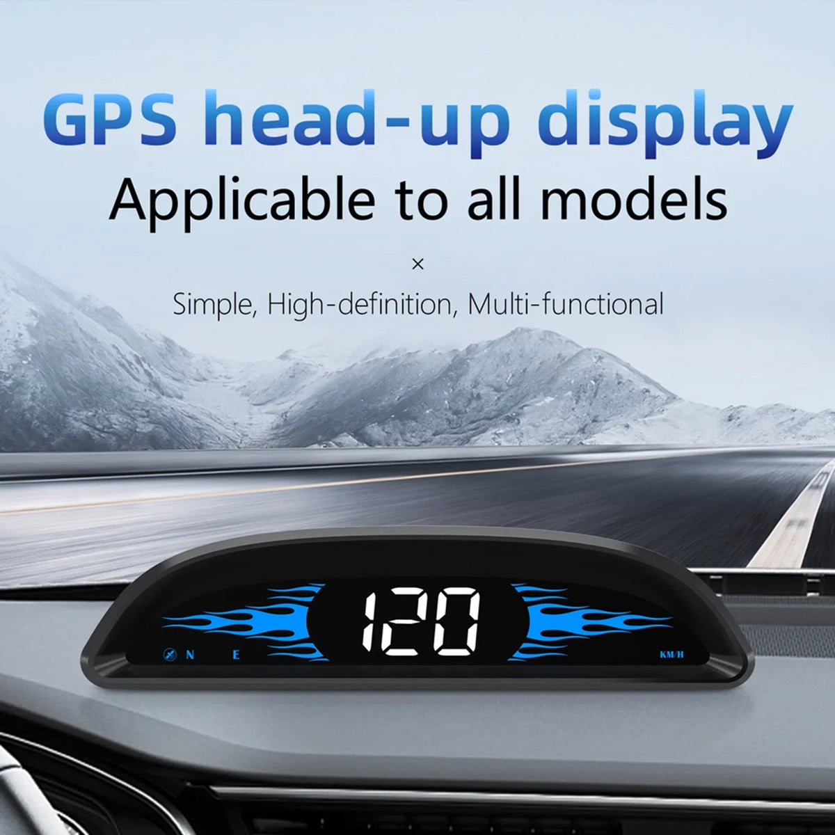 Vehicles, Speedometer, Alarm Overspeed Andoer Direction, Mileage, GPS Time, Head-up Display Navigation for