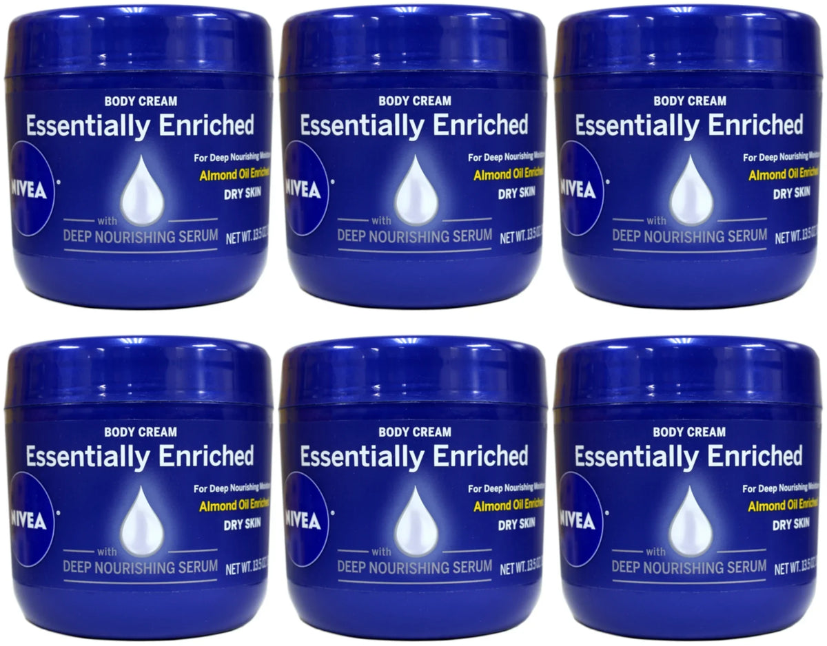 of 6 Almond Enriched 13.5 Oil NIVEA Essentially Deep Nourishing Serum Pack oz Cream Body
