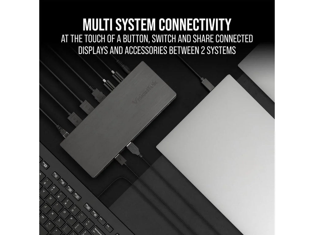 PD 100W 901520 VisionTek Docking with Station KVM VT4950 USB-C