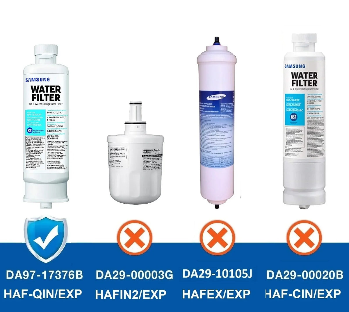liquid Refrigerator for /AA, Fit Pack Filter,3 HAF-QIN/EXP, DA97-17376B DA97-08006C HAF-QIN,