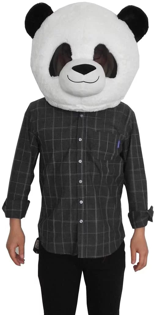 Plush Adult Panda Head Panda Bear Mask Mascot Head