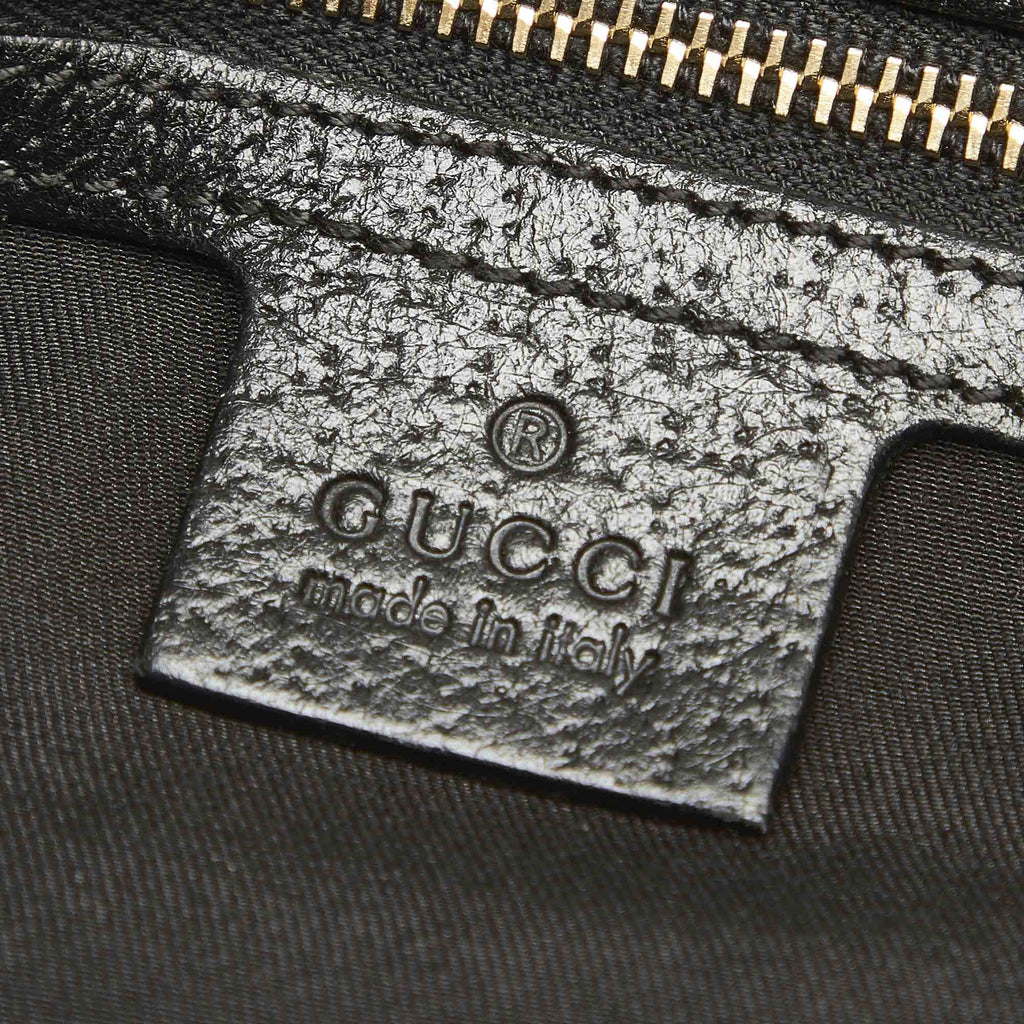 Pre-Owned Shoulder Bag GG Fabric Women Canvas Black (Good)