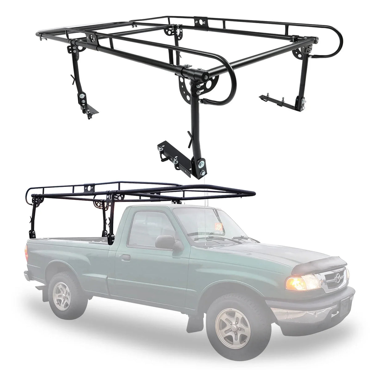 Rack dimension Lbs Truck Over-Cab Rack Utility Lumber Rack Adjustable Pickup Truck Full Ladder 60" Kayak 1000 HECASA