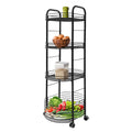 Shelf Utility Cart Kitchen Organizer Rack Trolley Storage Tier 4 Storage Movable