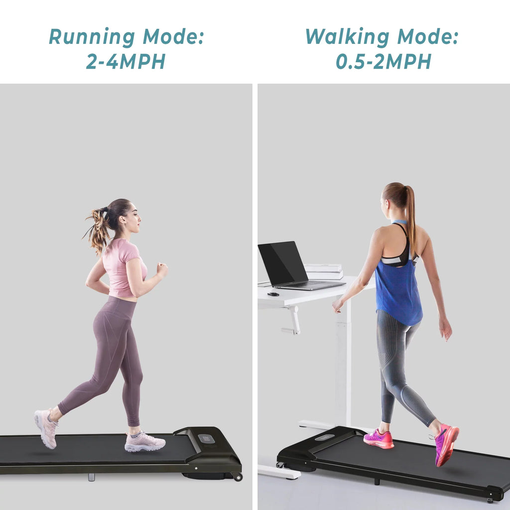Treadmill, APP/speaker/Remote Use, 2.5HP BTMWAY Electric Gym Under Walking Portable Walking for Control/Display, Treadmill Home in Ultra-Quiet Pad 2 1 Treadmill Bluetooth Office with Pad Desk