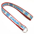 canvas silver (Good) strap x metal white Pre-Owned neck fabric red blue nylon