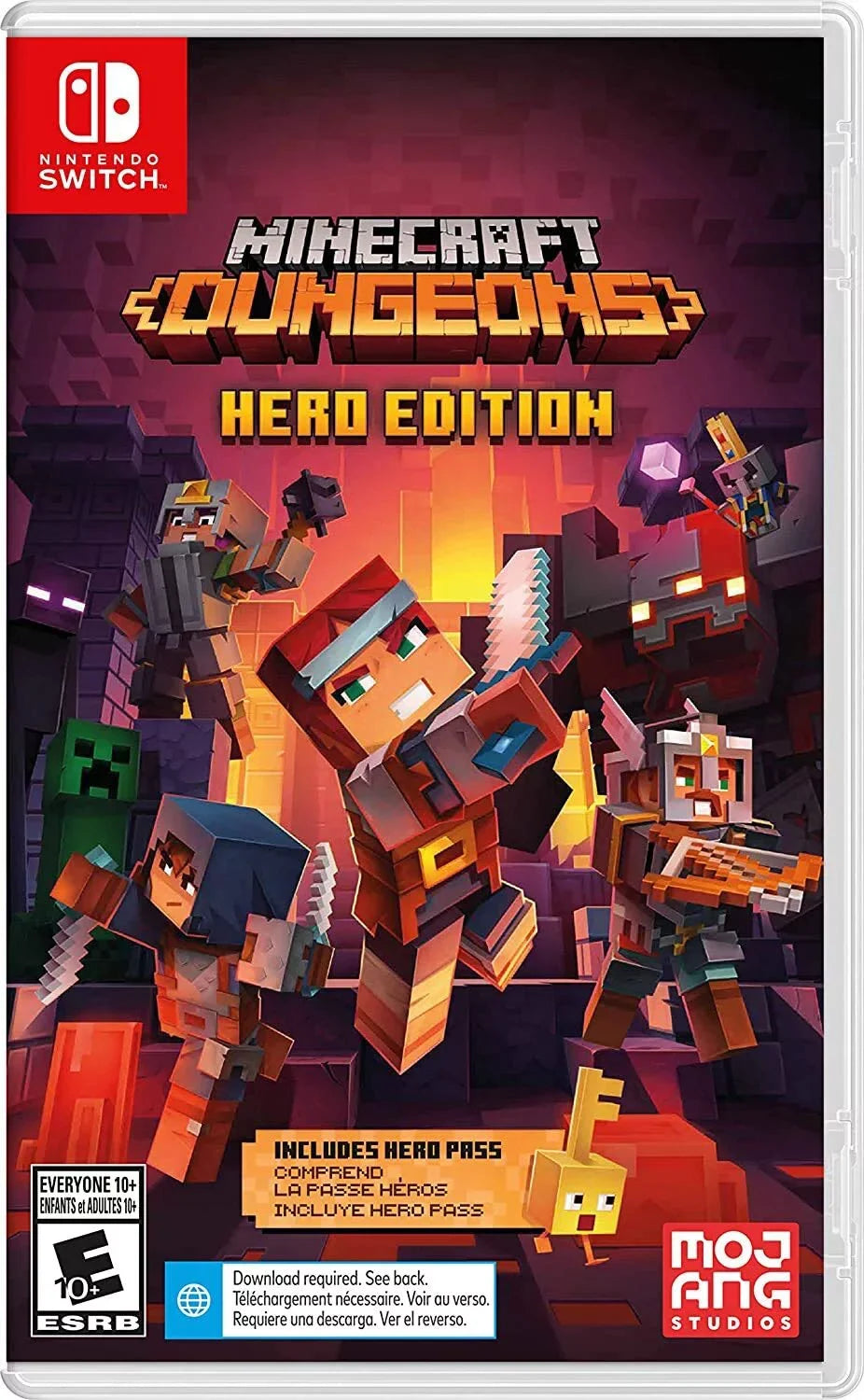 Blue Switch Hero Screen Cleaning Cloth Red and Minecraft Nintendo Dungeons Console OLED Neon Edition & with