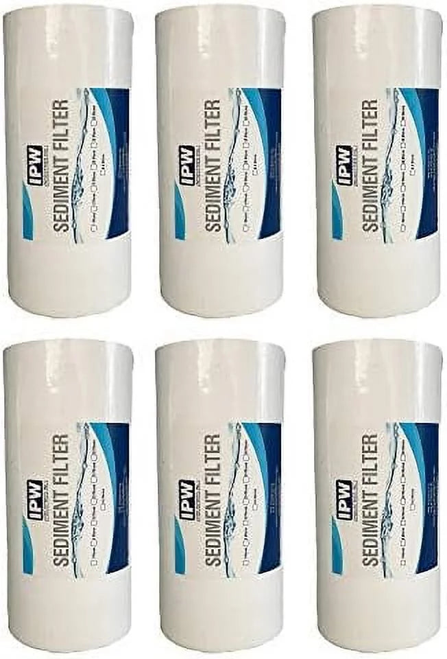 Filtration Filters) 10" liquid And Flow 20 Full Filter - Systems Filter - House Whole Sediment Pack 45" Compatible Pelican Other Of (6 X With Sediment Filter Micron