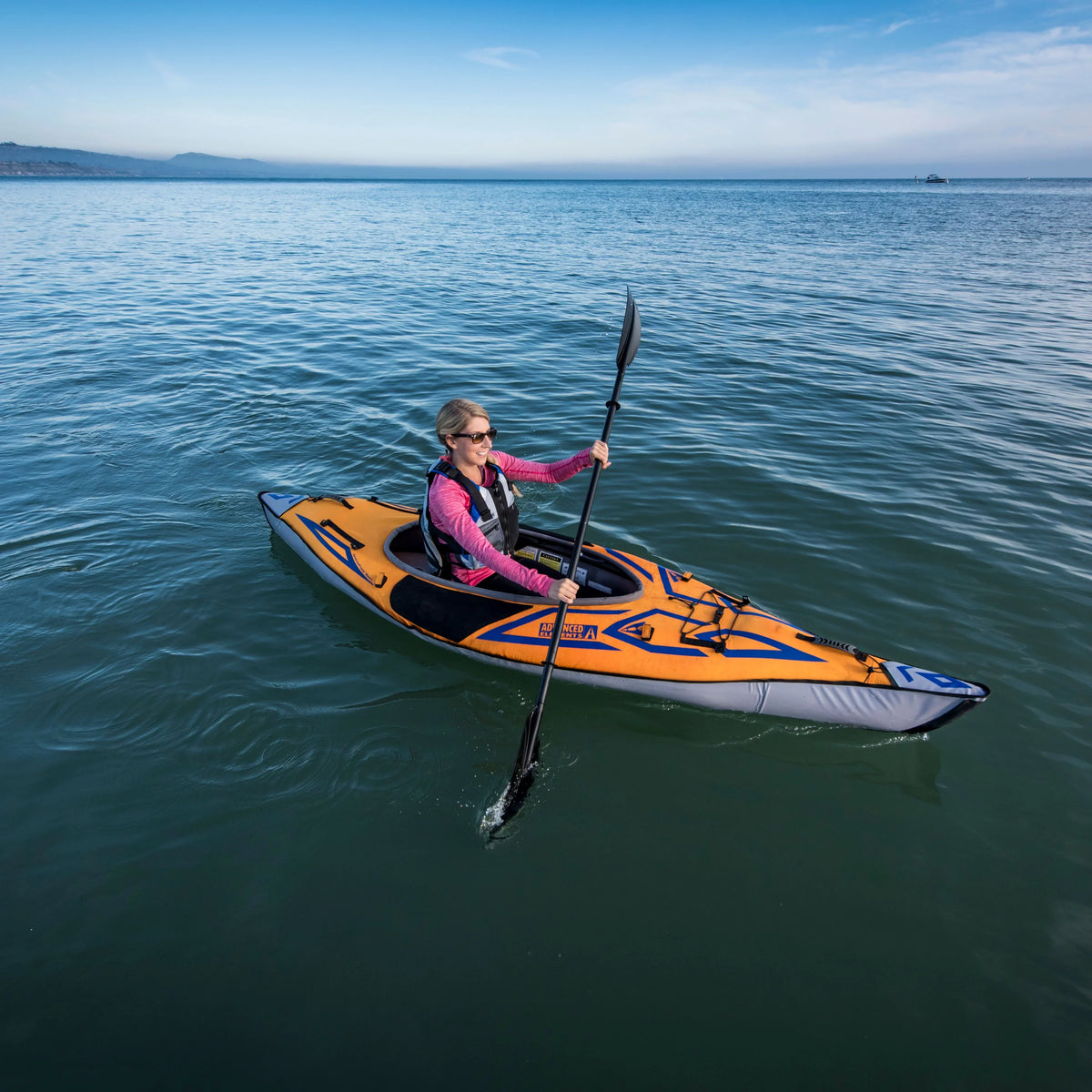 Sports - AdvancedFrame® Kayak with Advanced - Elements Pump Inflatable Orange - ft 10