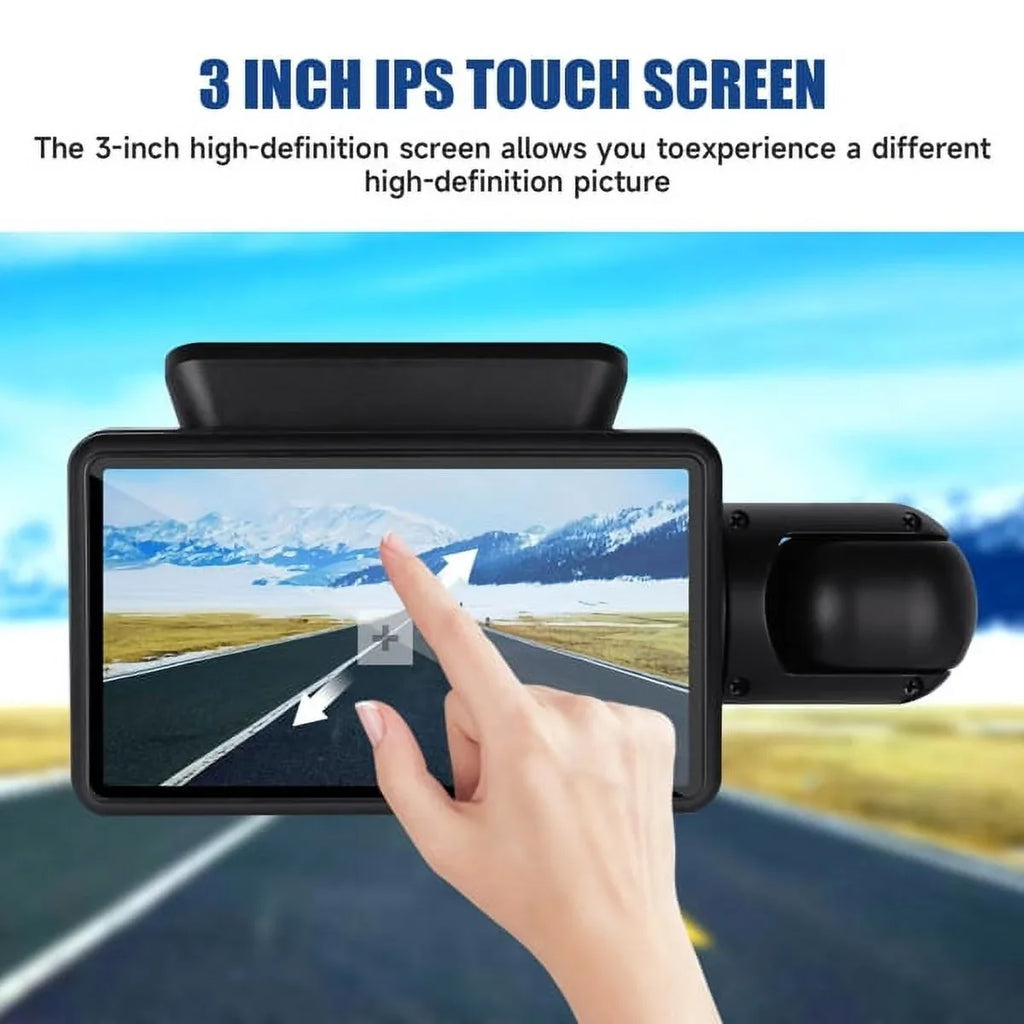 Dash 1080P 170° G-Sensor Vision Wide Front SYTHERS Night Recording, Angle, Cam Camera Rear, Dash and Loop