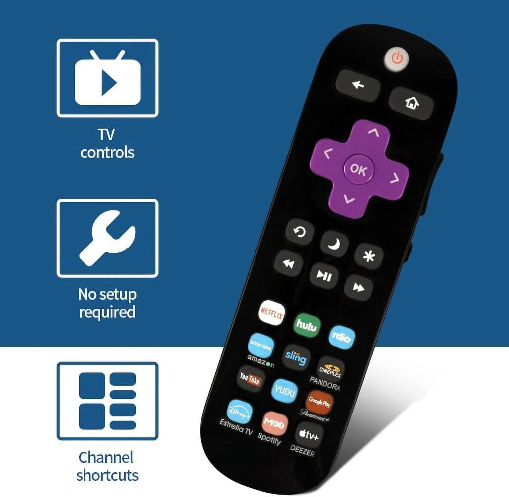 Applicable TV/Sharp TCL 2 Remote Universal TV/Westinghouse for TV/Hisense Roku of TV/Philips Pack TV/Onn Replace