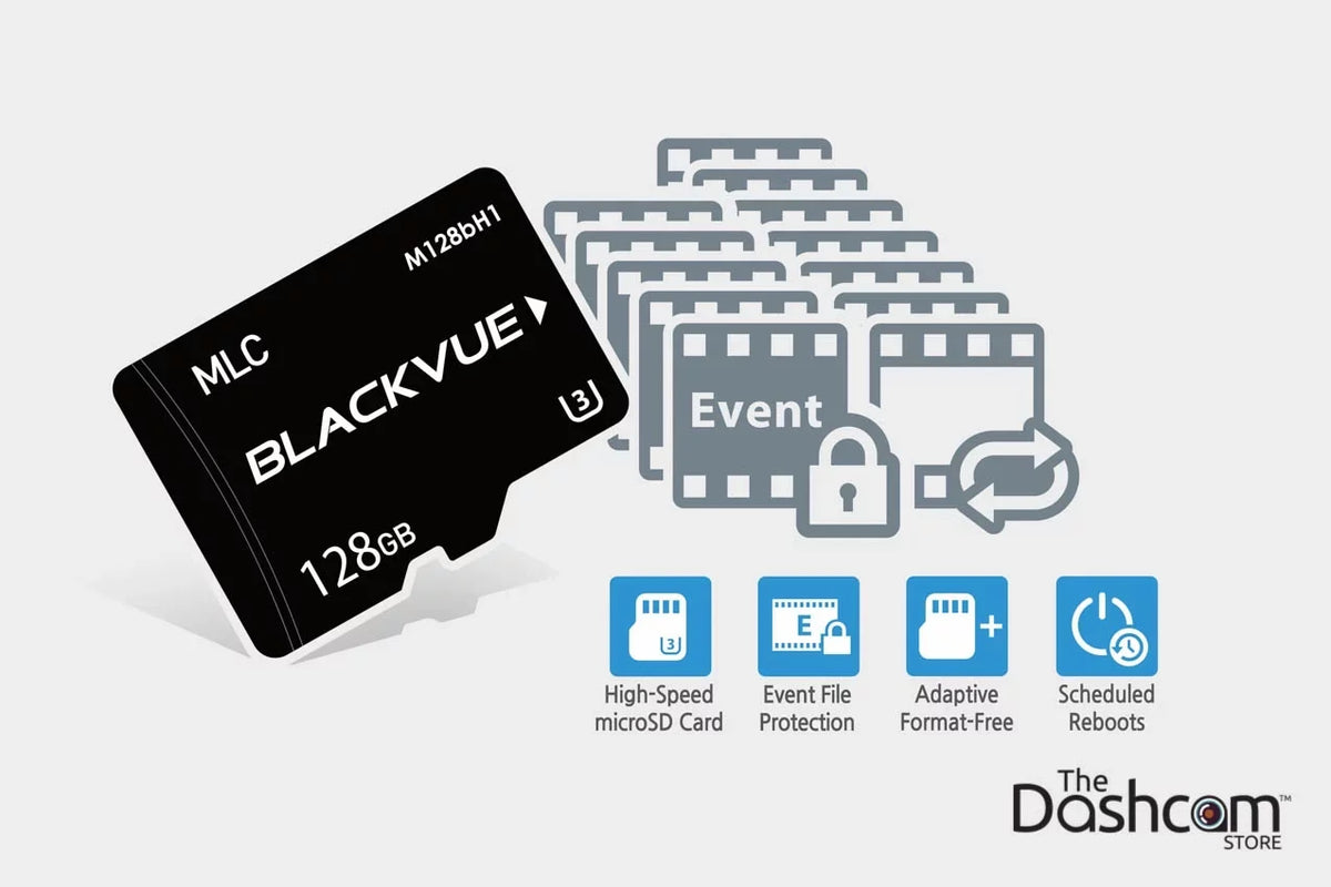 Memory GPS Lens Card Front 128GB Dashcam Rear for Dual 4K DR900S-2CH Cloud-Capable BlackVue WiFi and w/