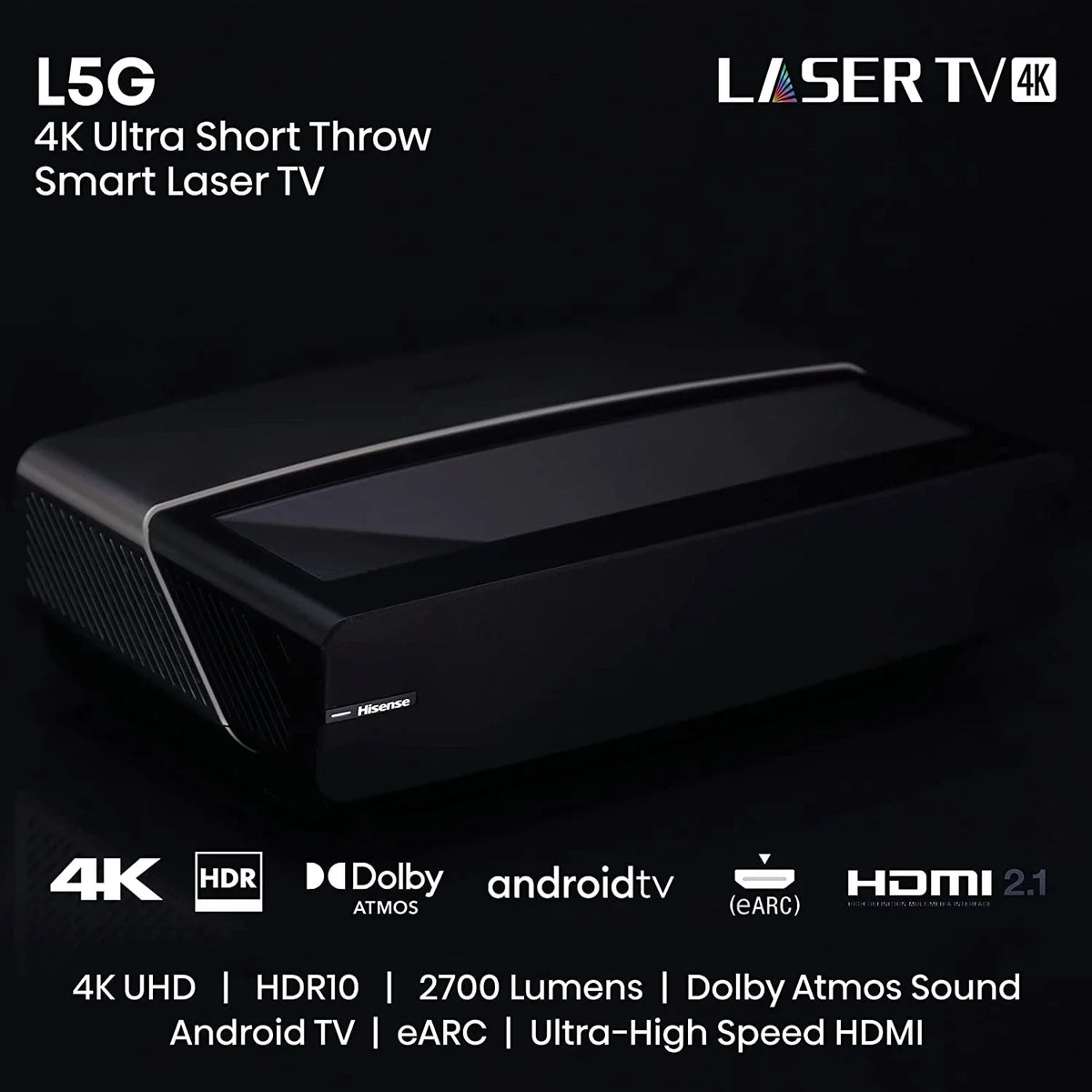 4K Protect Coverage ALR with Hisense Laser Ultra Additional 2 with (2022) Android Short 100-inch Year Epic 100L5G Throw TV by TV Screen